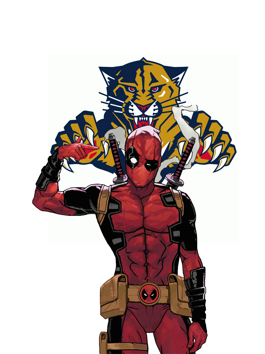 Florida Panthers Deadpool Logo vinyl decal